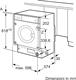 Bosch WIW24342EU Serie 6 Lavatrice da incasso 8kg 1200 giri/min Classe C | Lavatrice con motore silenzioso, opzione per ridurre il tempo di lavaggio