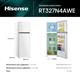 Hisense RT327N4AWE Frigorifero Doppia Porta a libera installazione Total No Frost, sistema di ventilazione Multi Air Flow, Larghezza 55 cm, Colore Bianco, Capacità netta 249 L