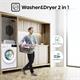 Hisense WDQE8014EVJM Lavasciuga 8 KG, 1400 RPM, 15 Programmi Automatici, Rapido, Vapore, Motore Inverter
