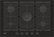 Haier HAVG75S2B, Piastra in vetro a gas, 5 fuochi, smussata, Preci Flame, Griglie Ghisa, Comandi anteriori, 12900 W, Nero, 51 x 74,5 cm